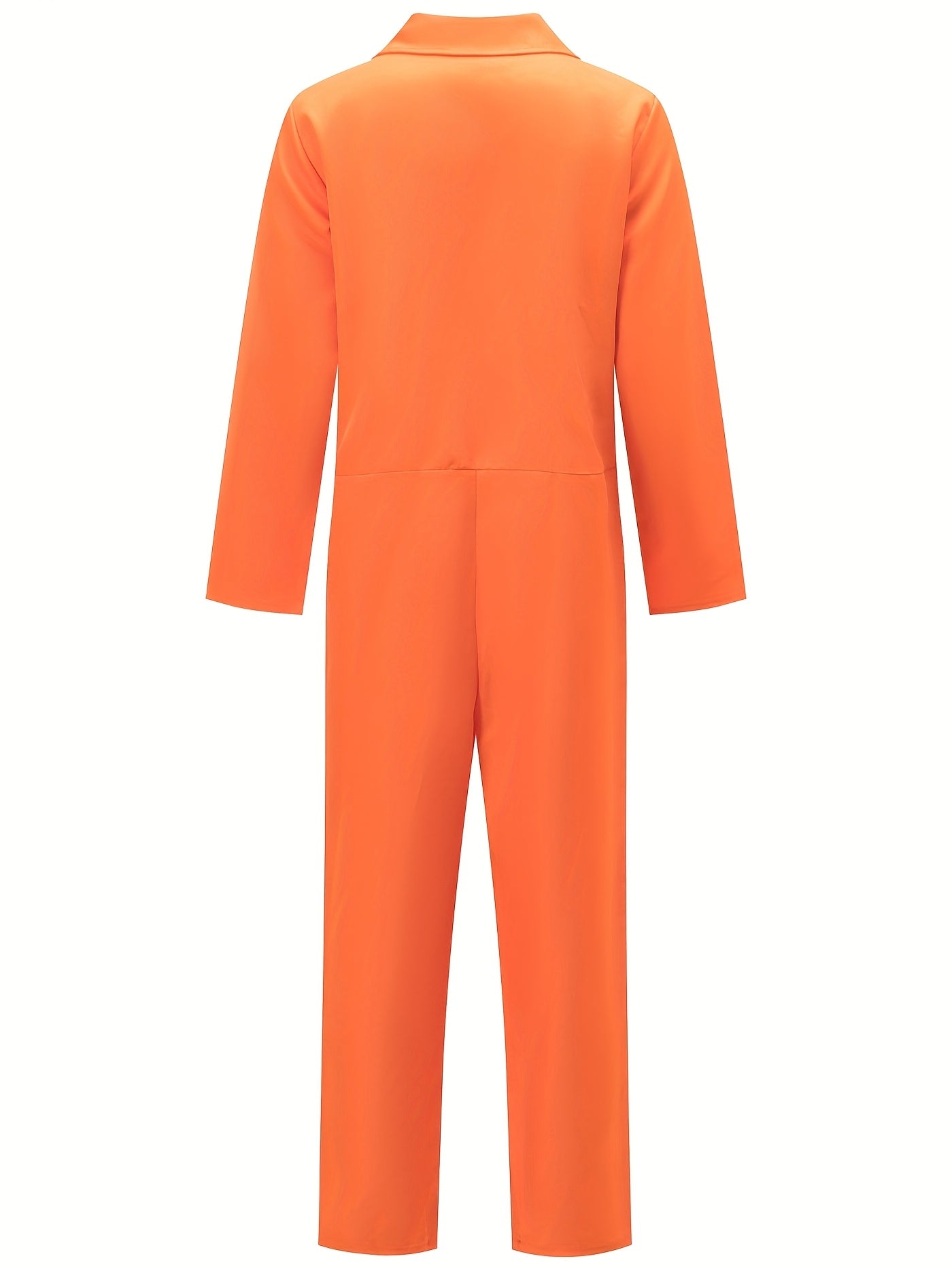 Halloween Prison Jumpsuit | Orange Zip-Front Costume