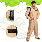 Halloween Costume Jumpsuit | Utility Style Beige Coveralls