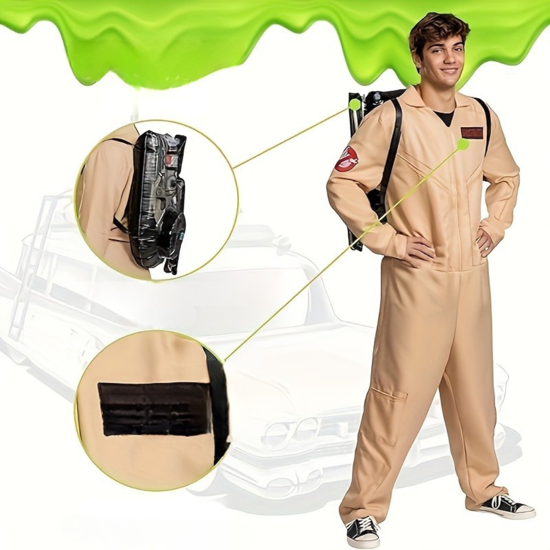 Halloween Costume Jumpsuit | Utility Style Beige Coveralls