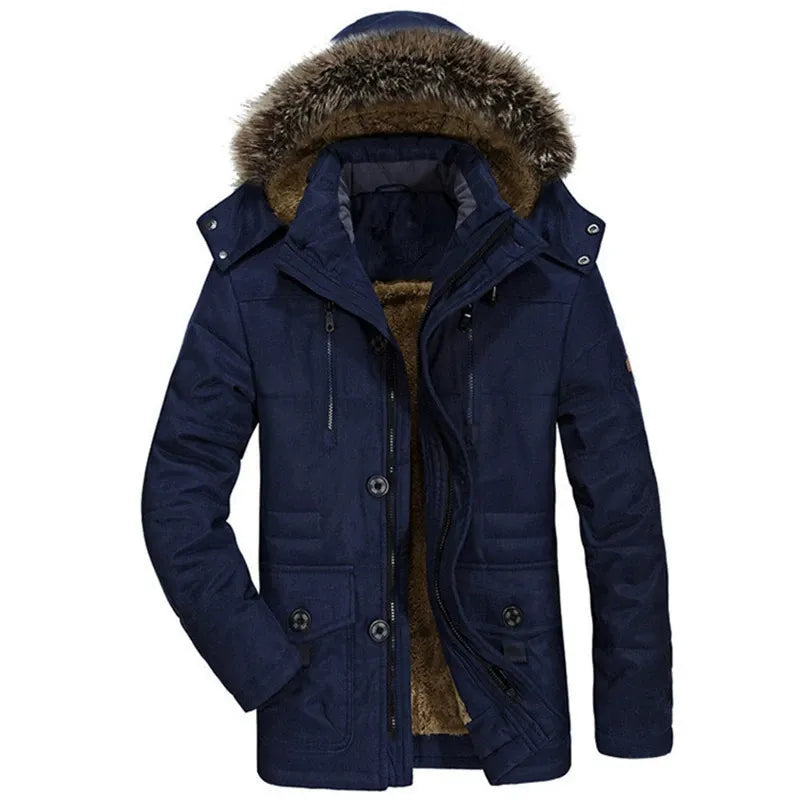 Winter Men's Parka | Plush Lined Hooded Coat
