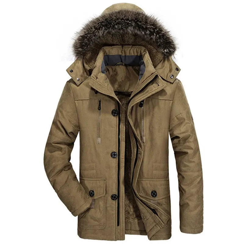Winter Men's Parka | Plush Lined Hooded Coat