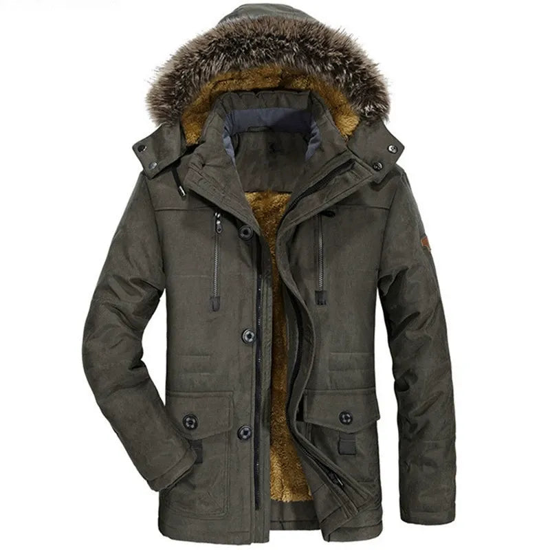 Winter Men's Parka | Plush Lined Hooded Coat