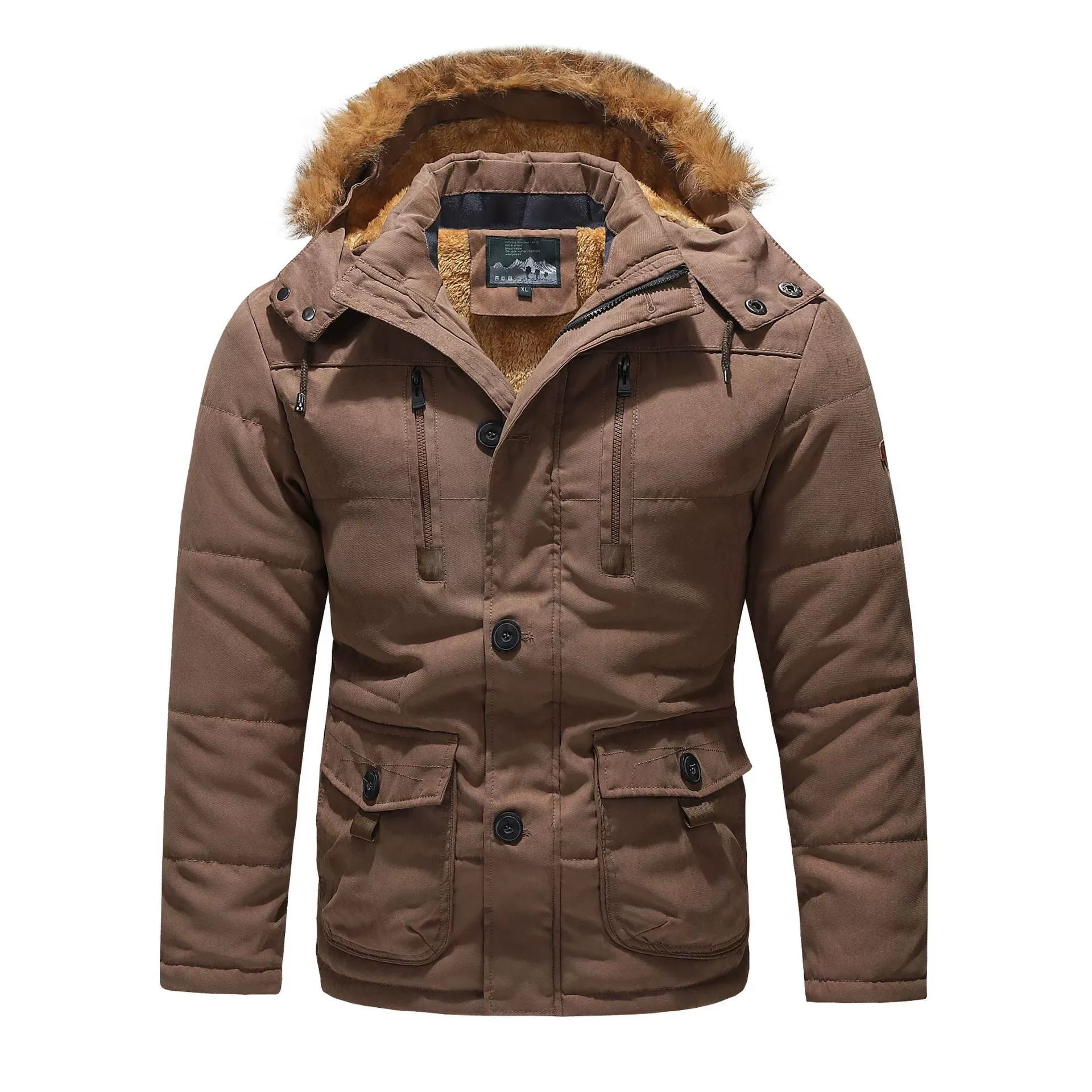 Winter Men's Parka | Plush Lined Hooded Coat