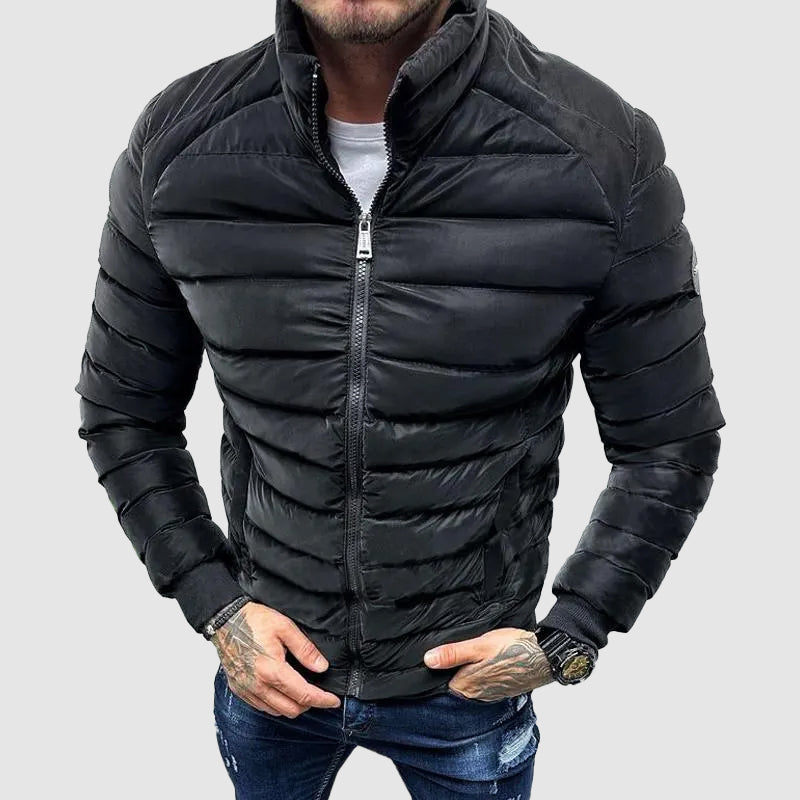 Men's Quilted Puffer Jacket | Slim Fit Winter Design