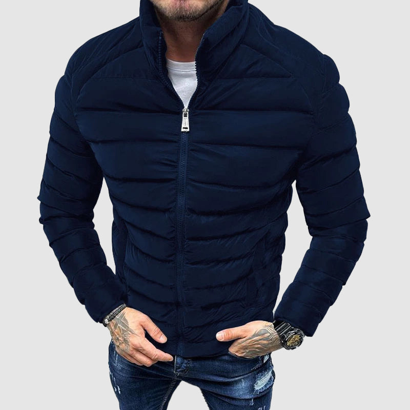 Men's Quilted Puffer Jacket | Slim Fit Winter Design