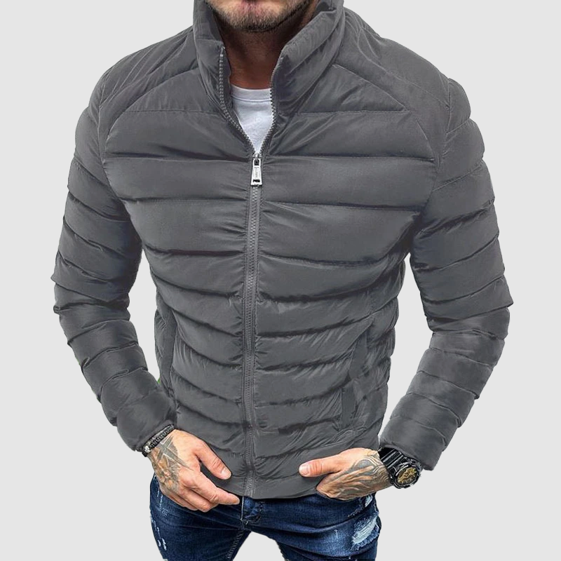 Men's Quilted Puffer Jacket | Slim Fit Winter Design