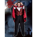 Gothic Vampire Costume | Embroidered Vest with Cape