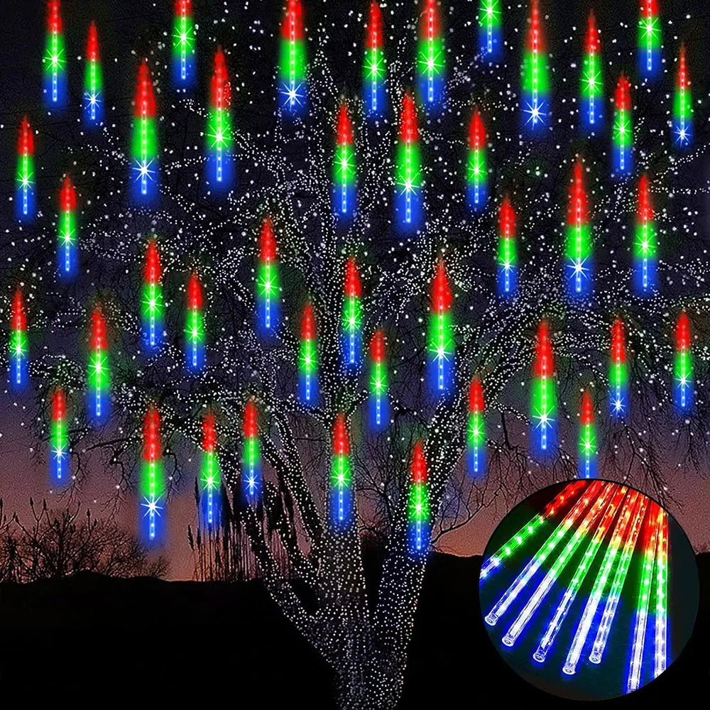 Meteor Shower String Lights | Cascading LED Outdoor Display