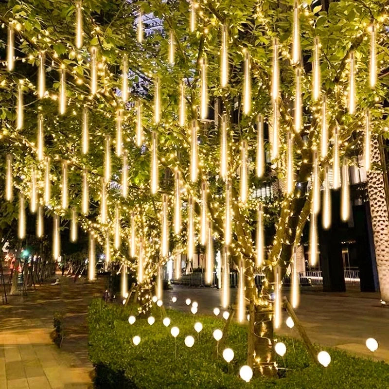 Meteor Shower String Lights | Cascading LED Outdoor Display