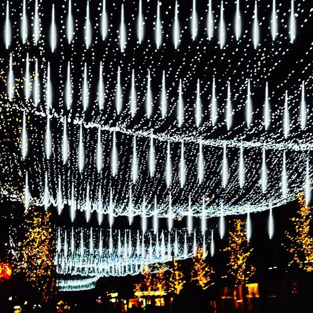 Meteor Shower String Lights | Cascading LED Outdoor Display