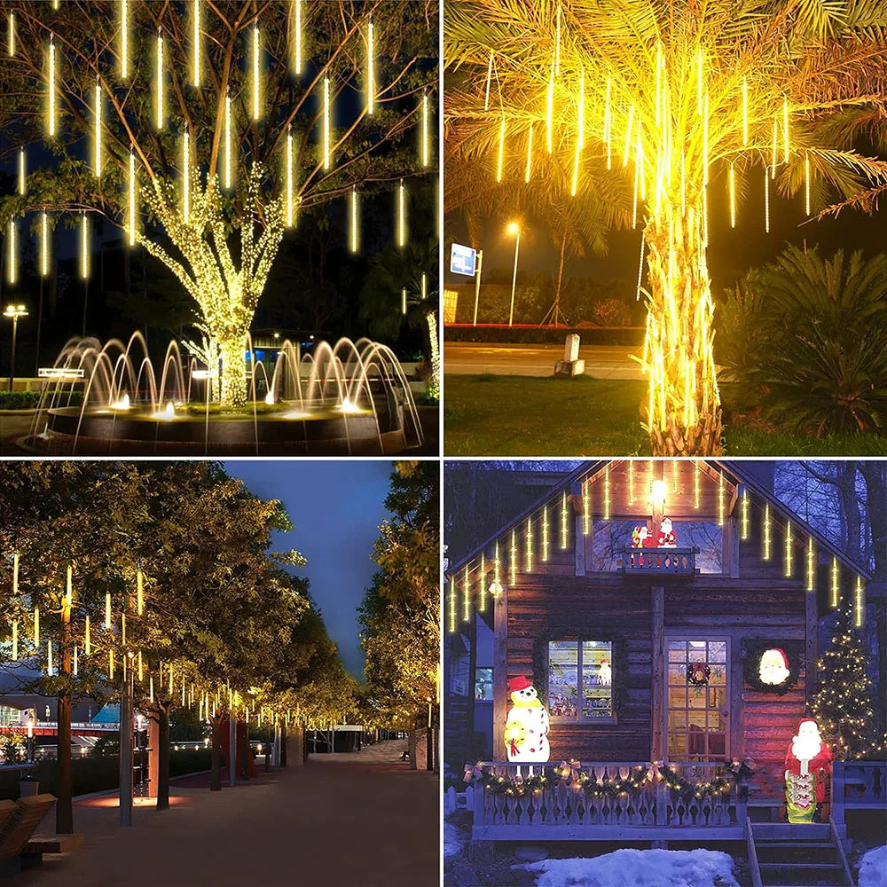 Meteor Shower String Lights | Cascading LED Outdoor Display