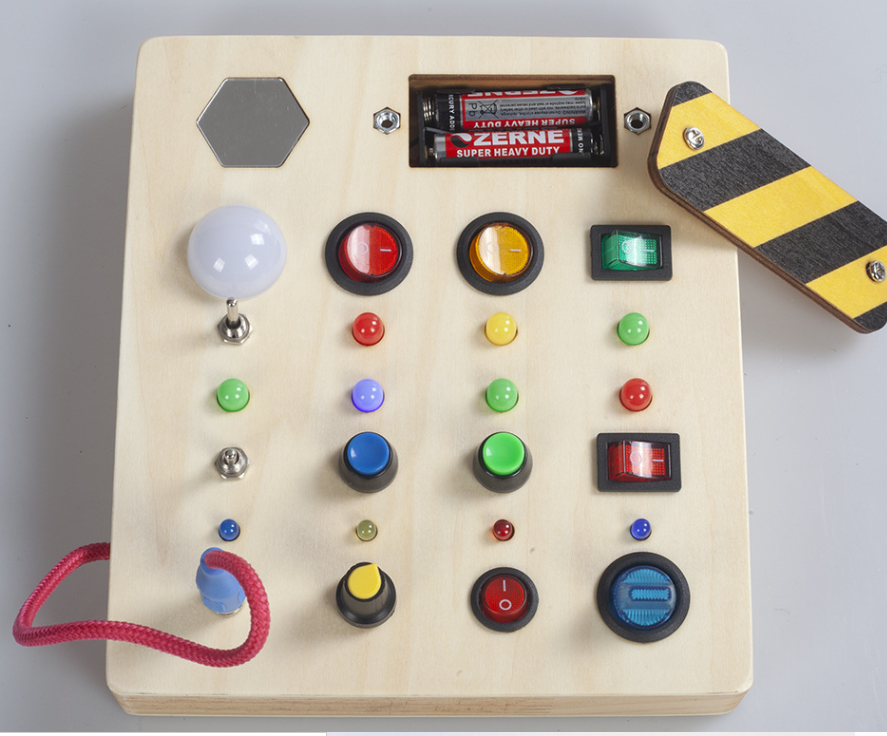 Montessori Busy Board | LED Light Interactive Learning Panel