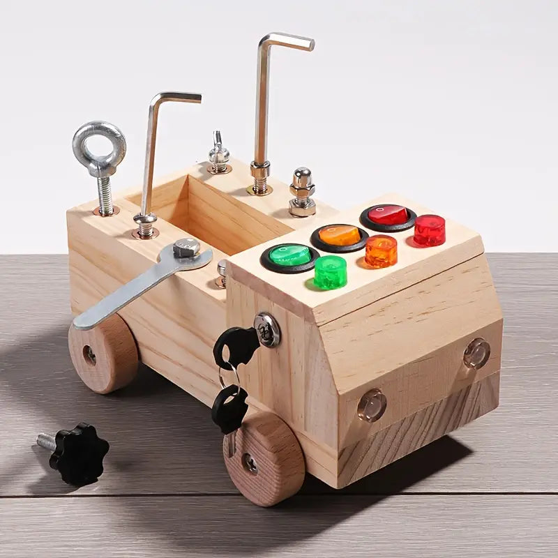 Wooden Activity Board | Montessori Traffic Light Learning Toy