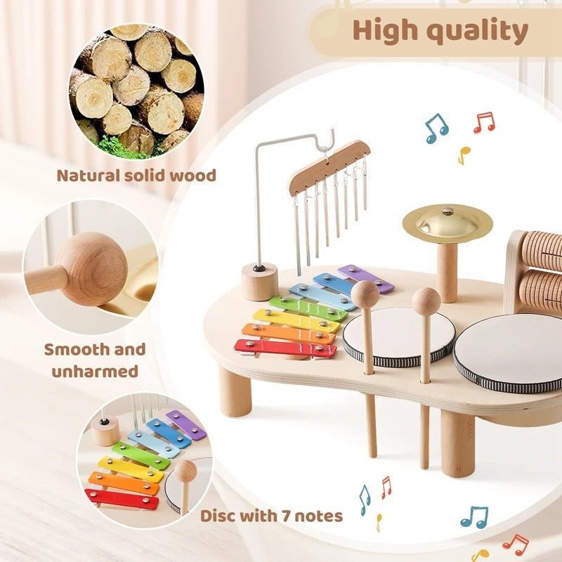 Wooden Musical Learning Set | Multi-Instrument Discovery Station