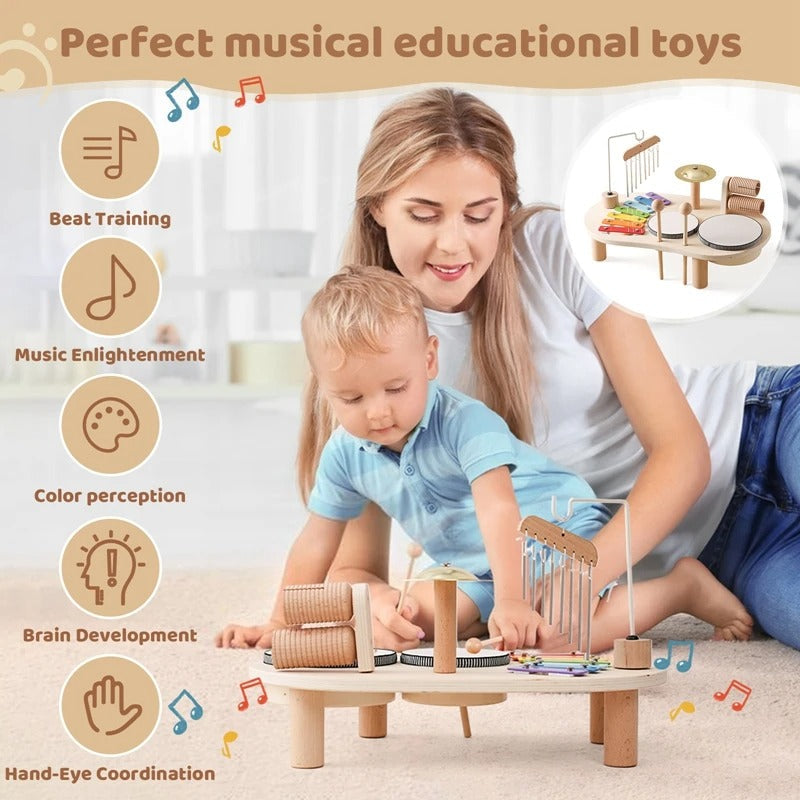 Wooden Musical Learning Set | Multi-Instrument Discovery Station