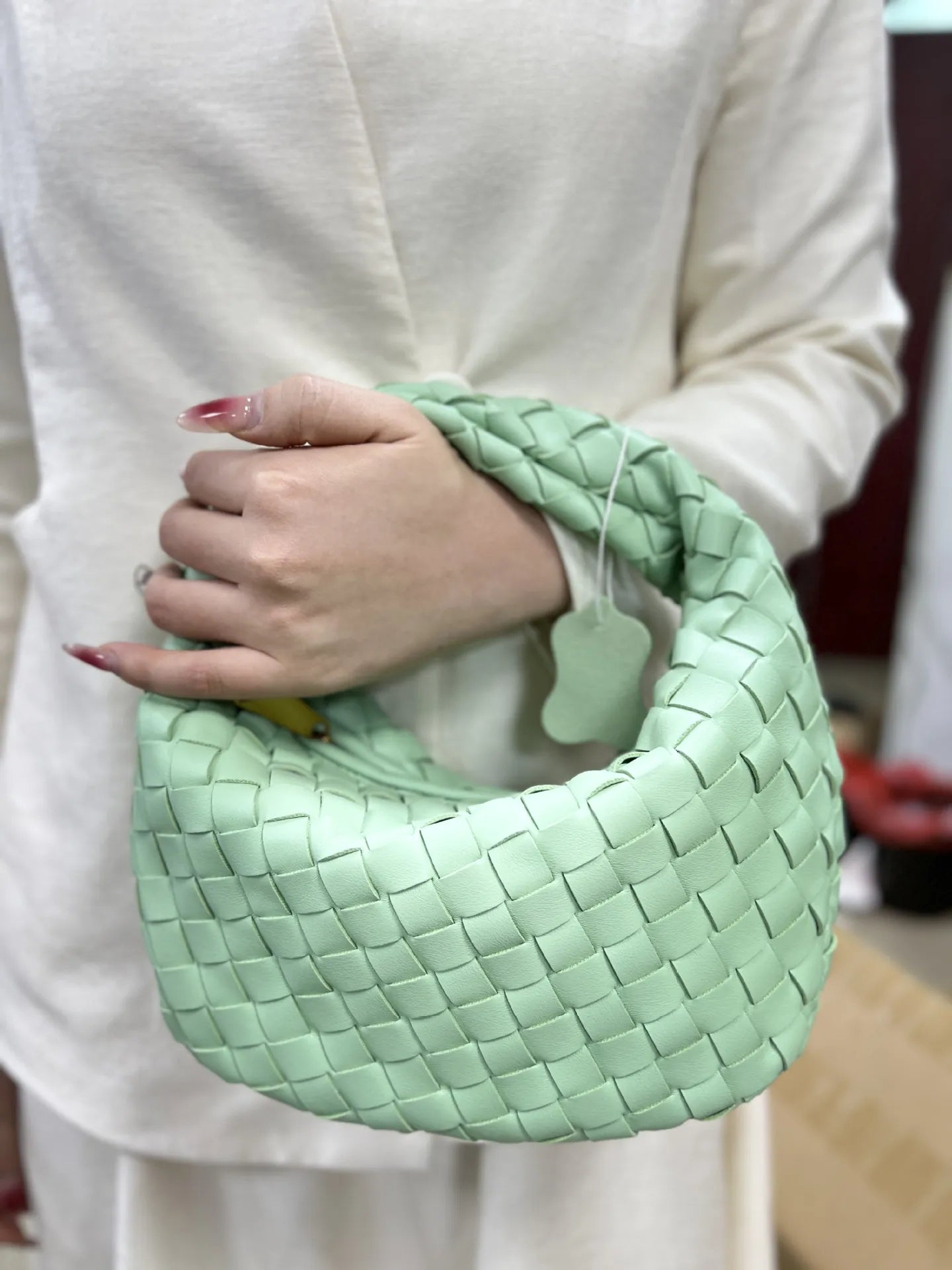 Woven Leather Hobo Bag | Intrecciato Pattern Design