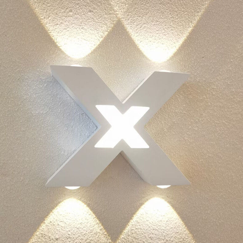 Modern Outdoor Wall Light | X-Shape LED Waterproof Design