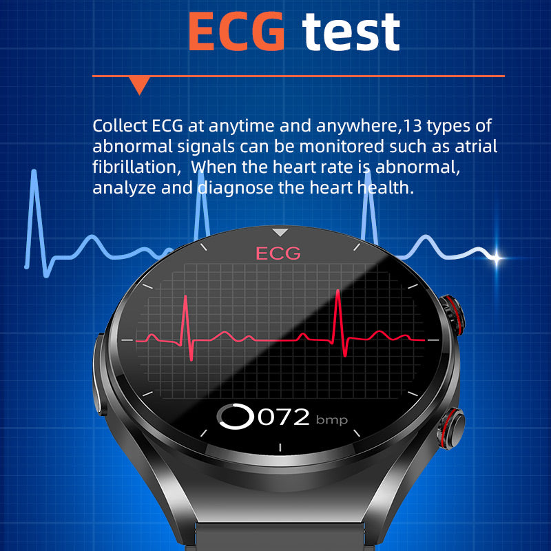 Health Monitoring Smart Watch | Advanced ECG & Blood Glucose Tracking