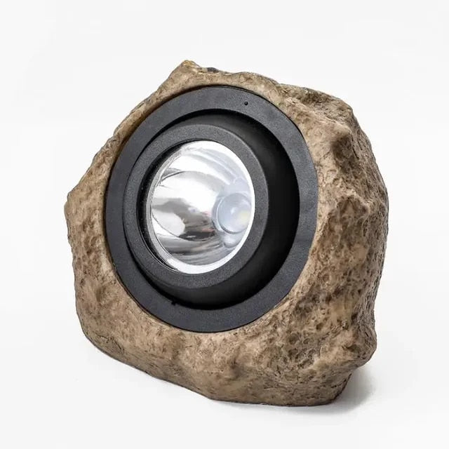 Solar Garden Rock Light | Natural Stone Landscape Illumination