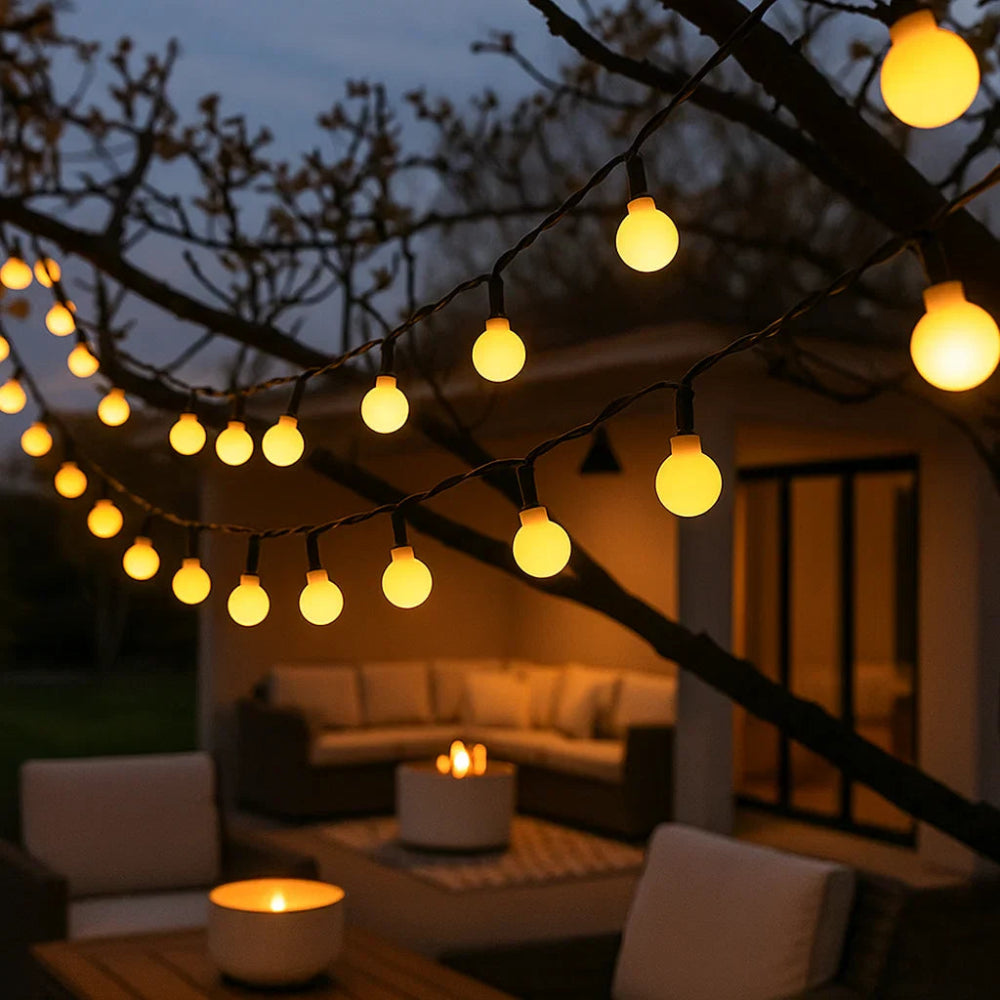 Solar String Lights | Waterproof Outdoor LED Globe Lights