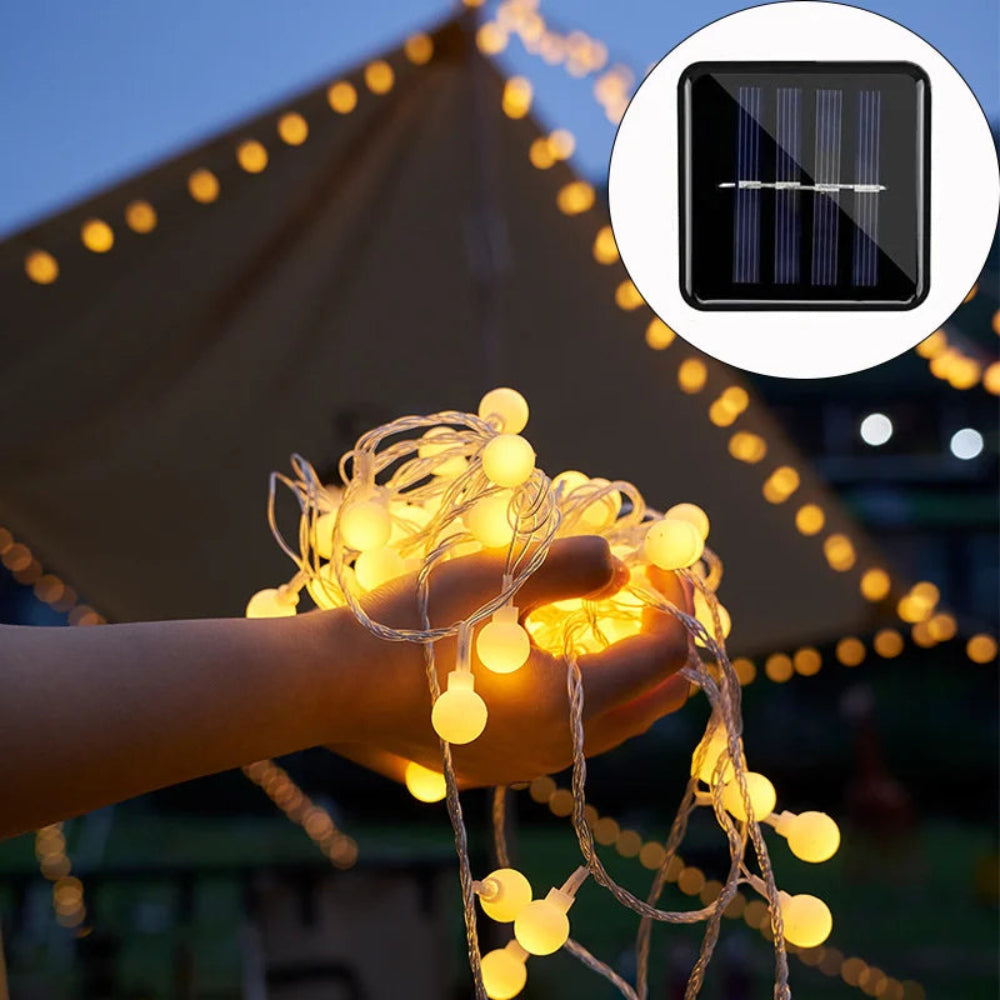 Solar String Lights | Waterproof Outdoor LED Globe Lights