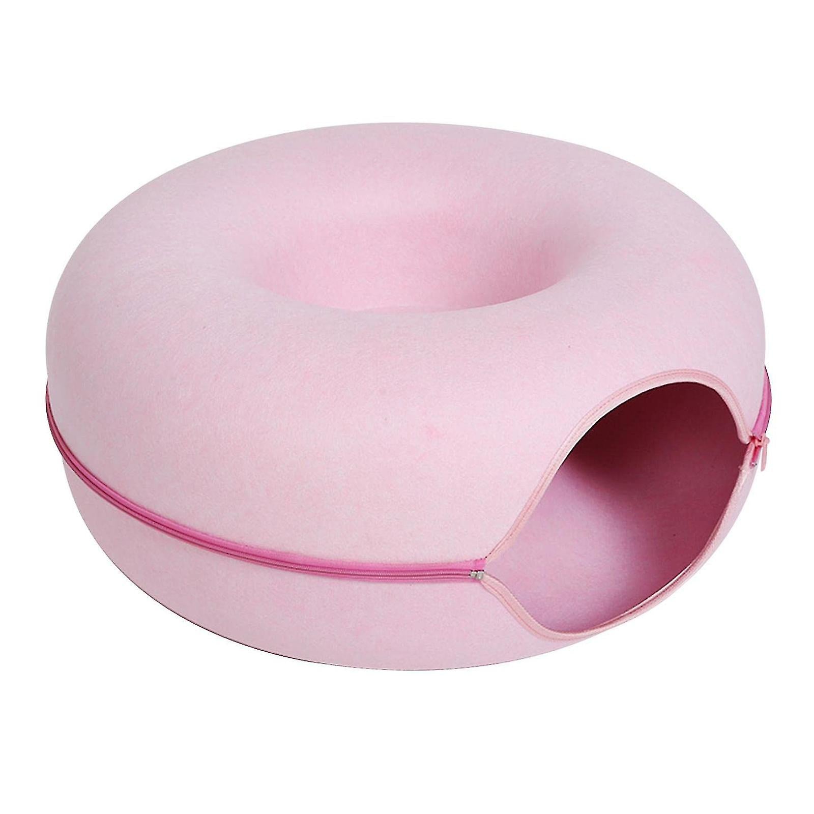 Round Pet Bed | Plush Donut Design With Anti-Slip Base