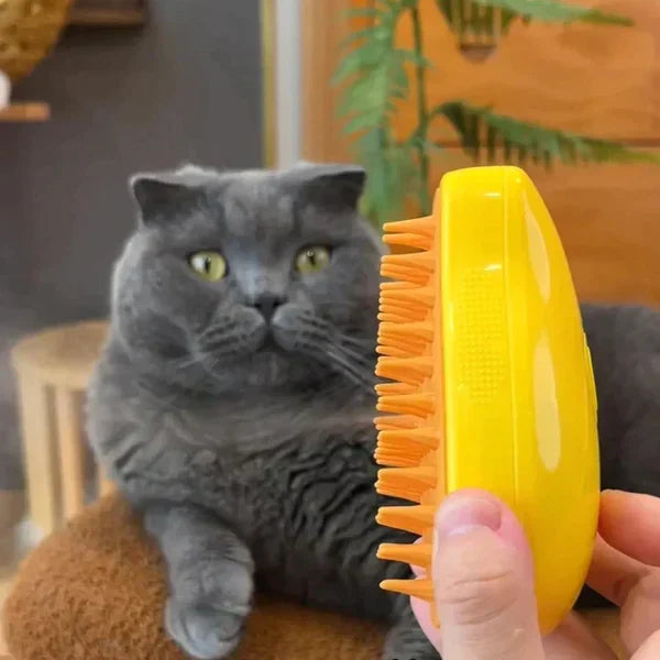 Pet Grooming Steam Brush | Soft Bristle Technology