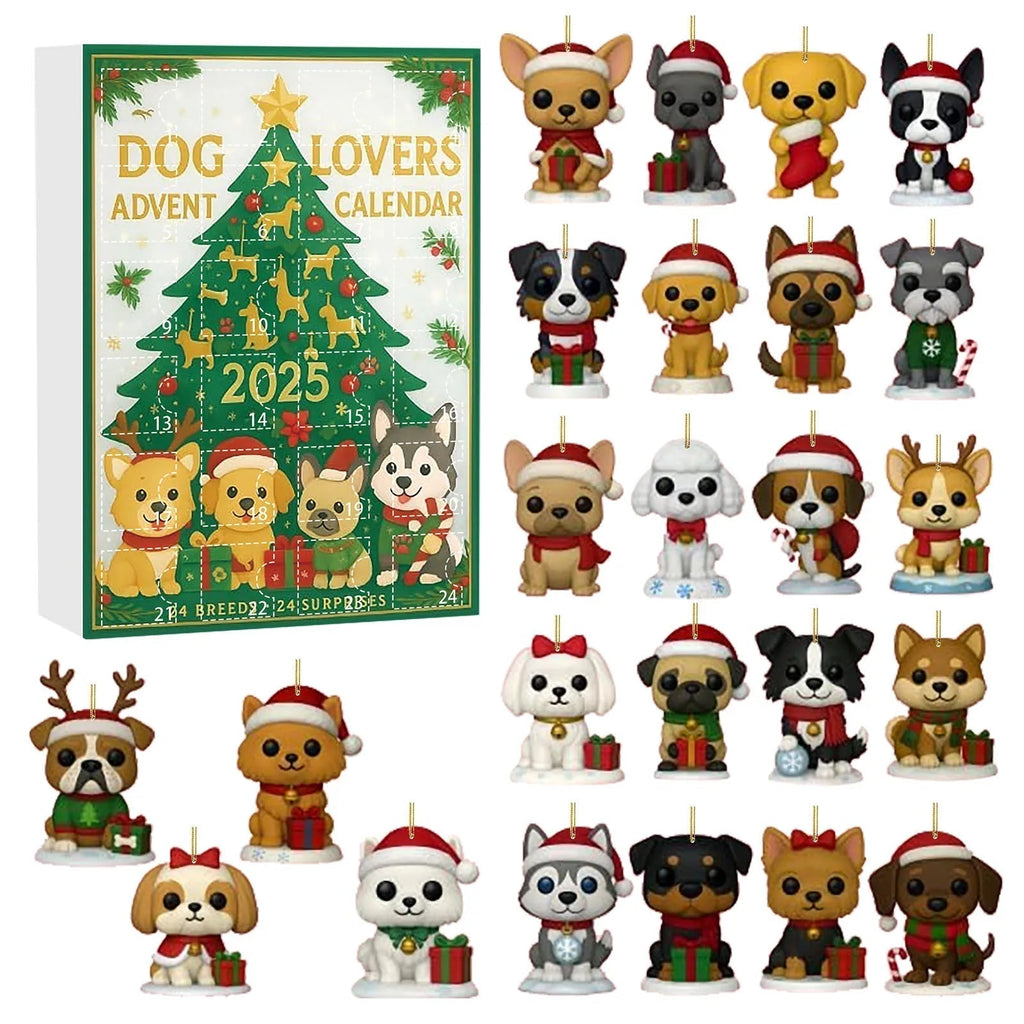 Christmas Dog Advent Calendar | 24 Festive Puppy Ornament Surprises