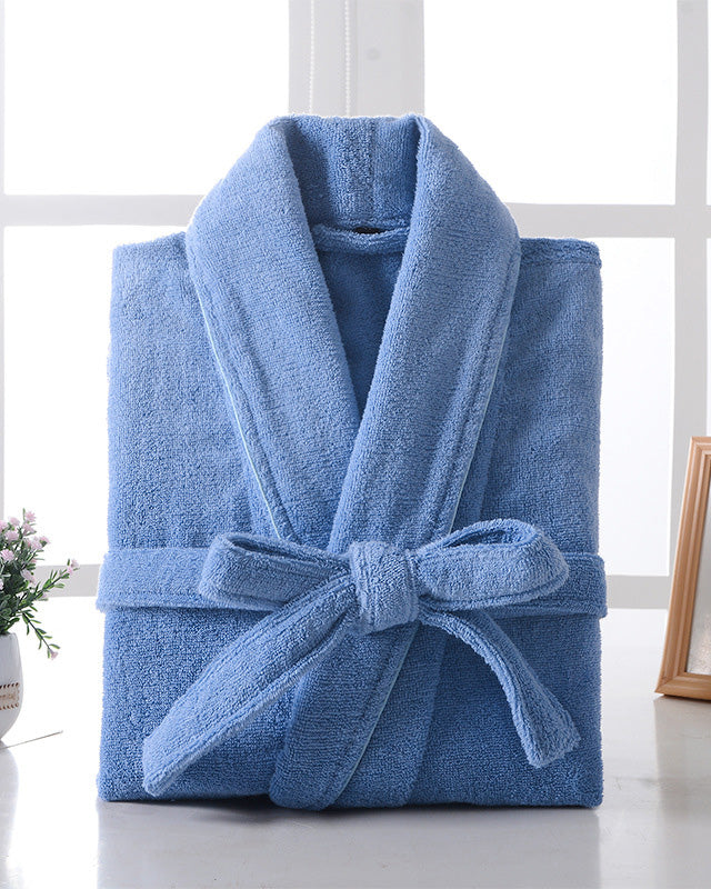 Luxury Cotton Bathrobe | Plush Terry Cloth Spa Robe
