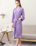 Waffle Spa Bathrobe | Soft Cotton Lavender Loungewear