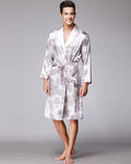 Luxury Silk Robe | Paisley Print Satin Kimono