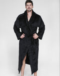 Luxury Men's Bathrobe | Full Length Black Velour Kimono