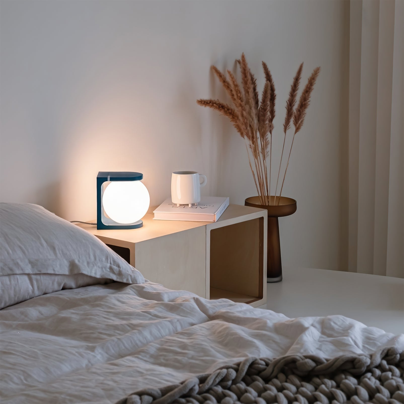 Modern Table Lamp | Wireless Charging Orb Design