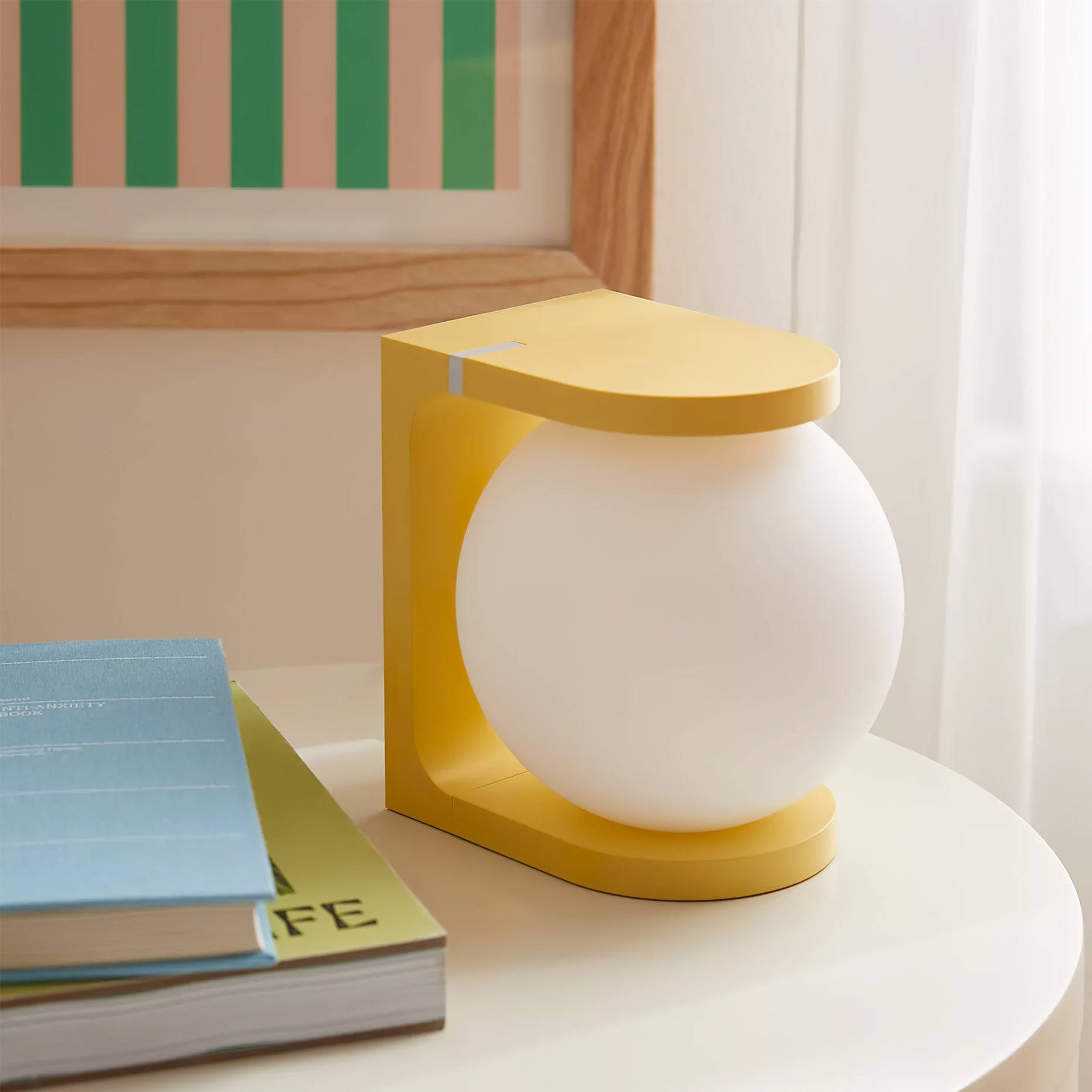Modern Table Lamp | Wireless Charging Orb Design