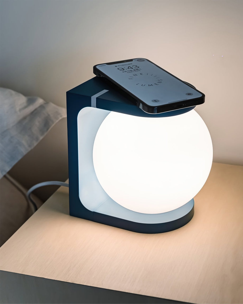 Modern Table Lamp | Wireless Charging Orb Design