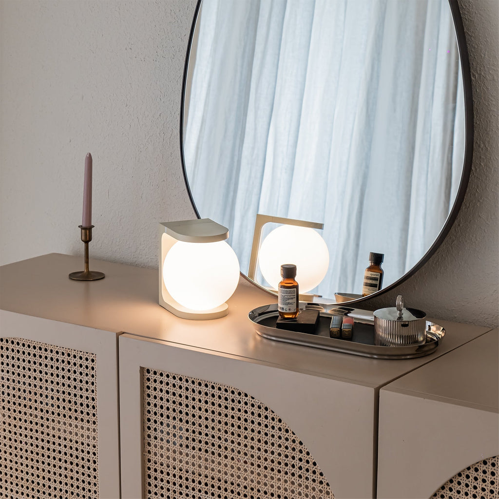Modern Table Lamp | Wireless Charging Orb Design
