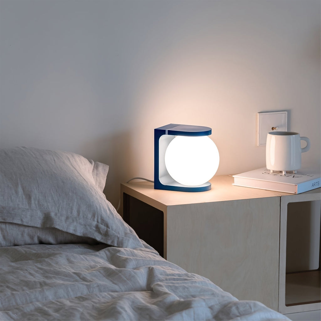 Modern Table Lamp | Wireless Charging Orb Design