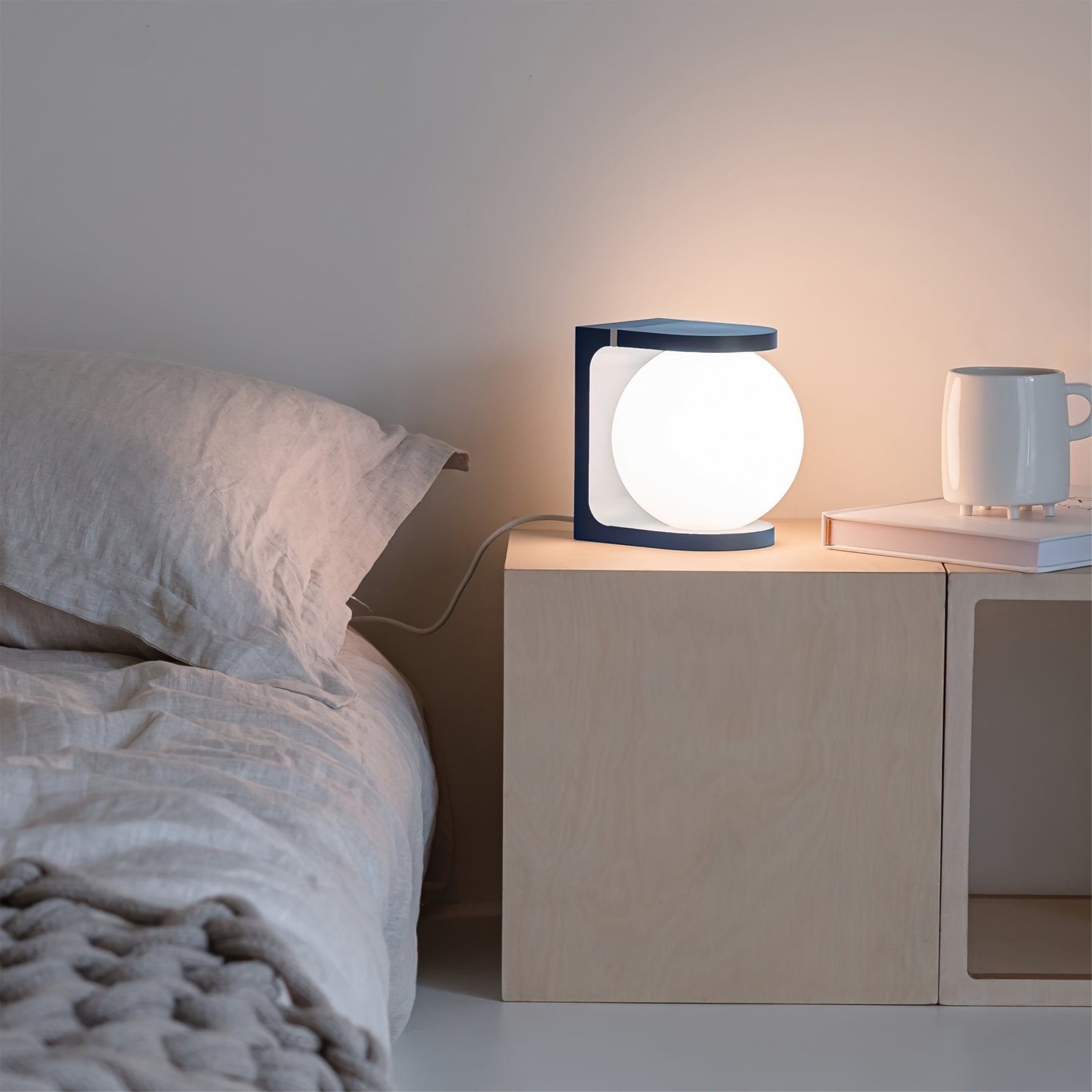 Modern Table Lamp | Wireless Charging Orb Design
