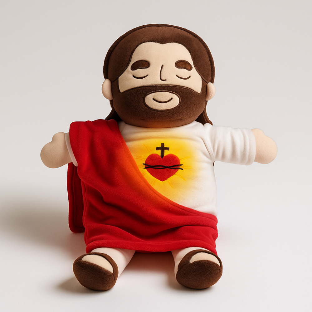 Interactive Breathing Plush Toy | Religious Sleep Aid with Light and Music