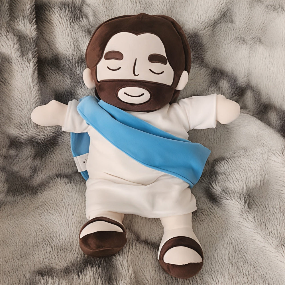 Interactive Breathing Plush Toy | Religious Sleep Aid with Light and Music