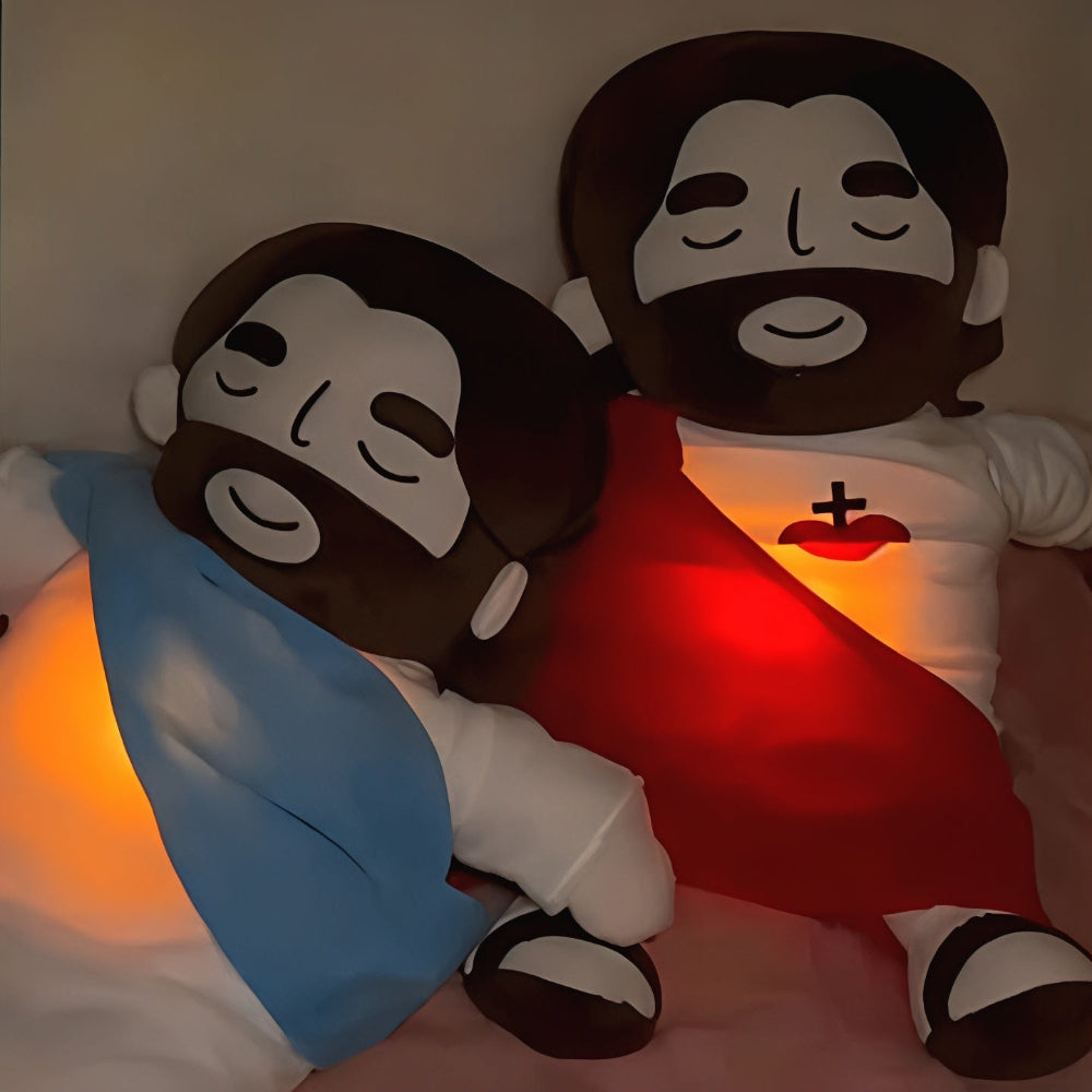 Interactive Breathing Plush Toy | Religious Sleep Aid with Light and Music