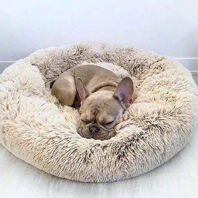 Plush Dog Bed | Round Orthopedic Design with Washable Cover