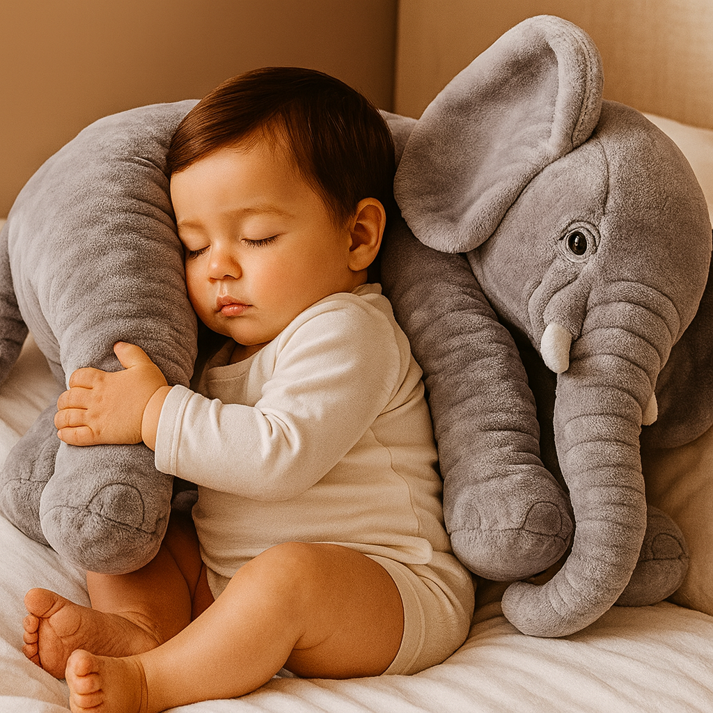 Baby Elephant Plush Pillow | Soft Comfort Nursery Companion