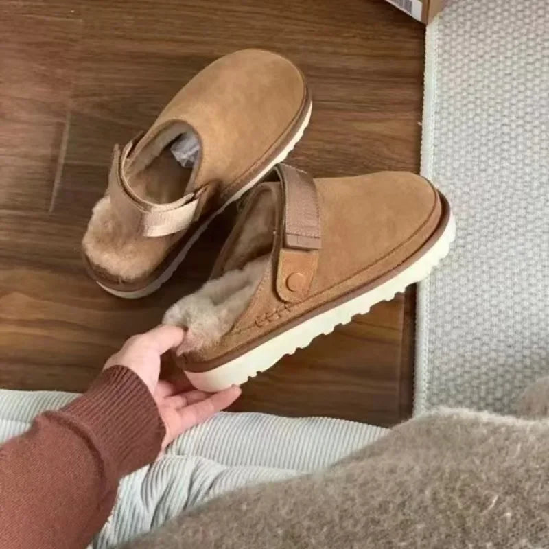 Cozy Shearling Slippers | Suede Winter House Shoes