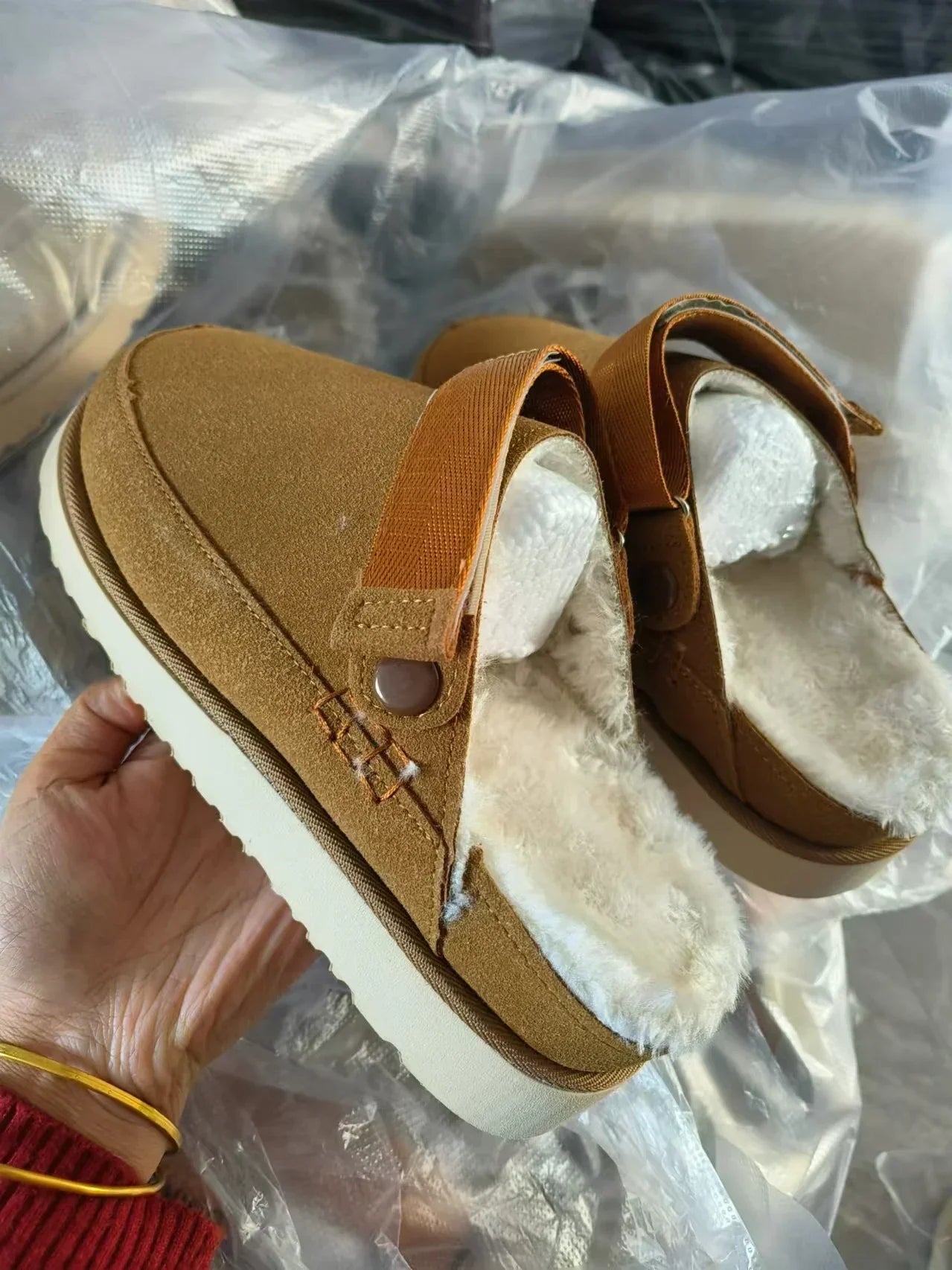 Cozy Shearling Slippers | Suede Winter House Shoes