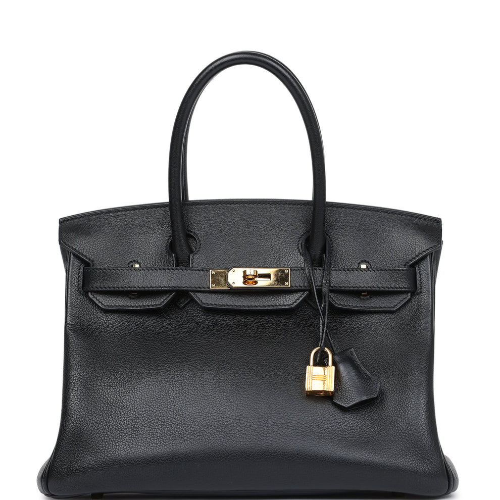 Classic Leather Tote Bag | Gold Hardware Lock Detail