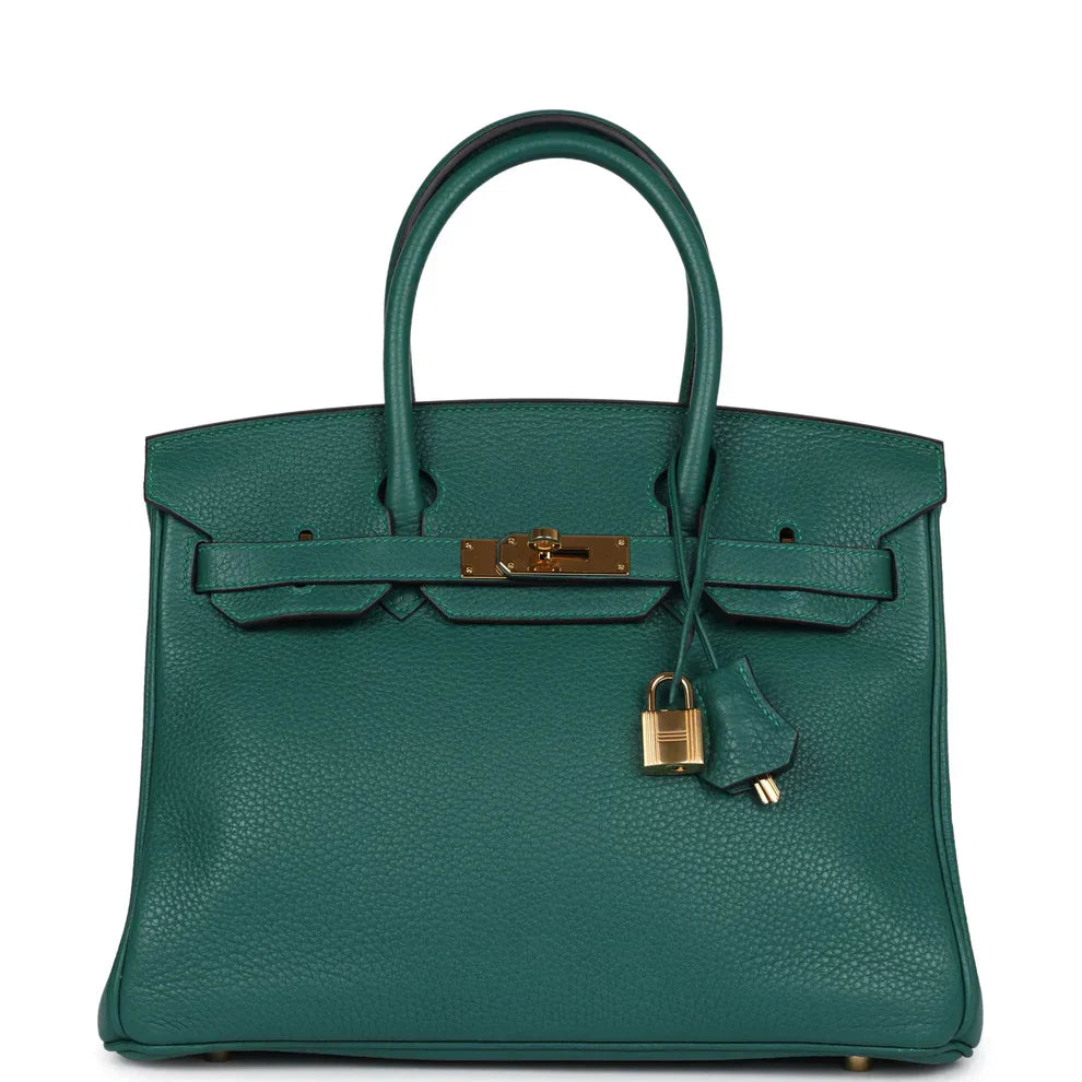 Classic Leather Tote Bag | Gold Hardware Lock Detail