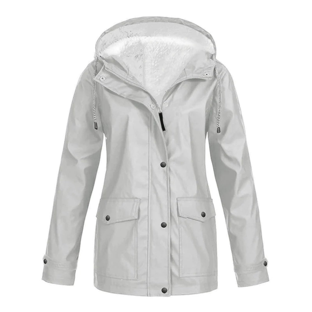 Waterproof Winter Jacket | Fleece Lined Hooded Raincoat