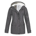 Waterproof Winter Jacket | Fleece Lined Hooded Raincoat