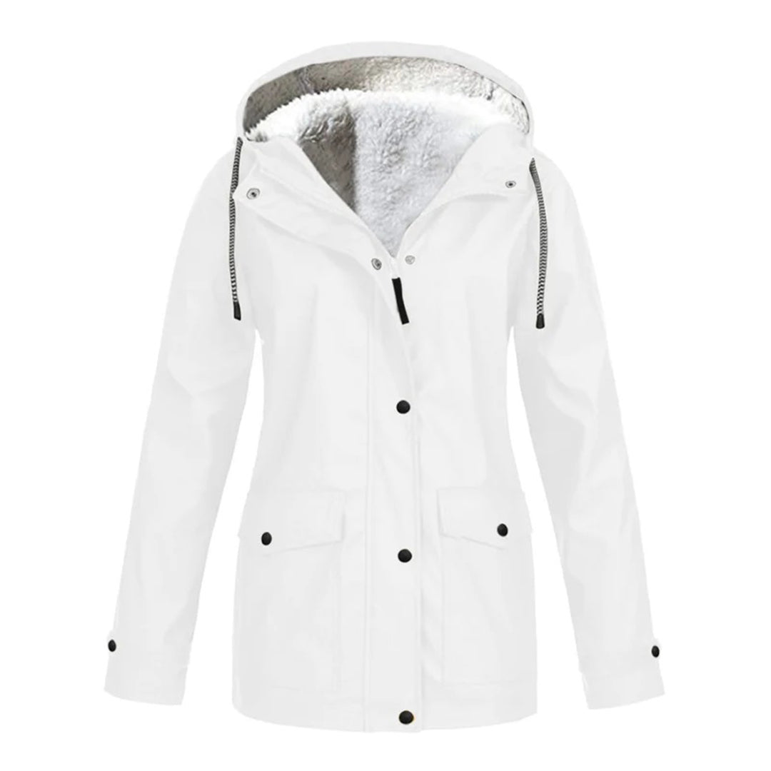 Waterproof Winter Jacket | Fleece Lined Hooded Raincoat